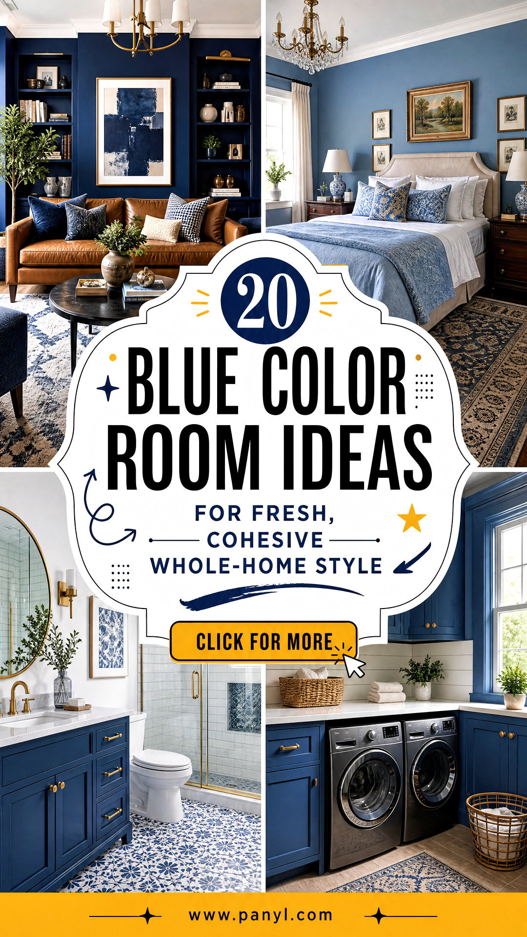 20 Blue Color Room Ideas for Fresh Cohesive Whole-Home Style - 20 Blue Color Room Ideas for Fresh, Cohesive Whole-Home Style