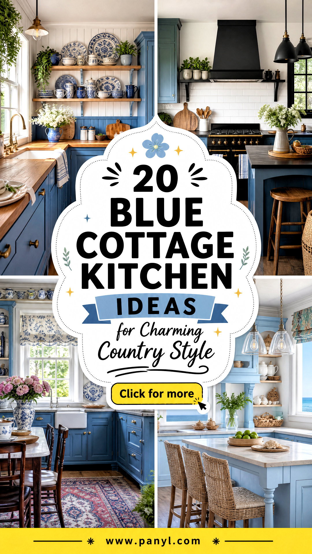 20 Blue Cottage Kitchen Ideas for Charming Country Style - 20 Blue Cottage Kitchen Ideas for Charming Country Style