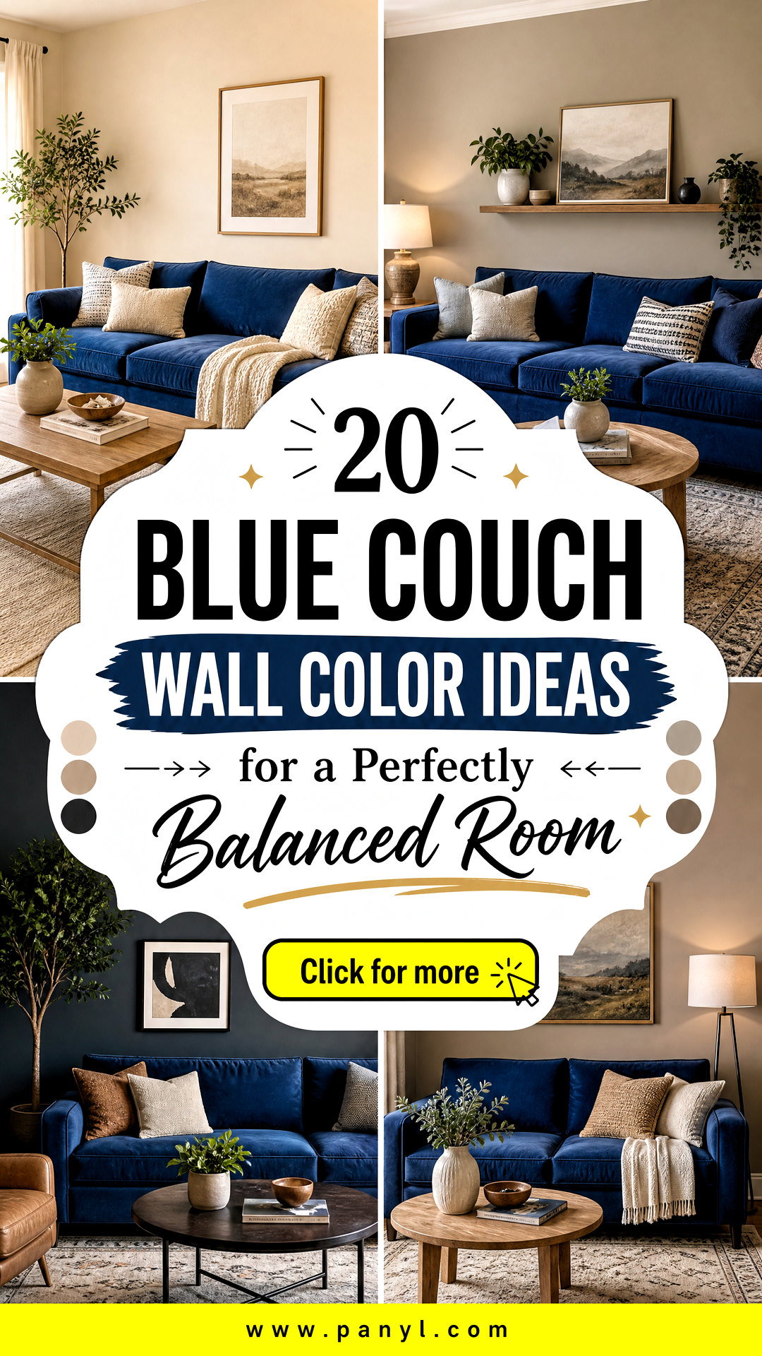 20 Blue Couch Wall Color Ideas for a Perfectly Balanced Room - 20 Blue Couch Wall Color Ideas for a Perfectly Balanced Room