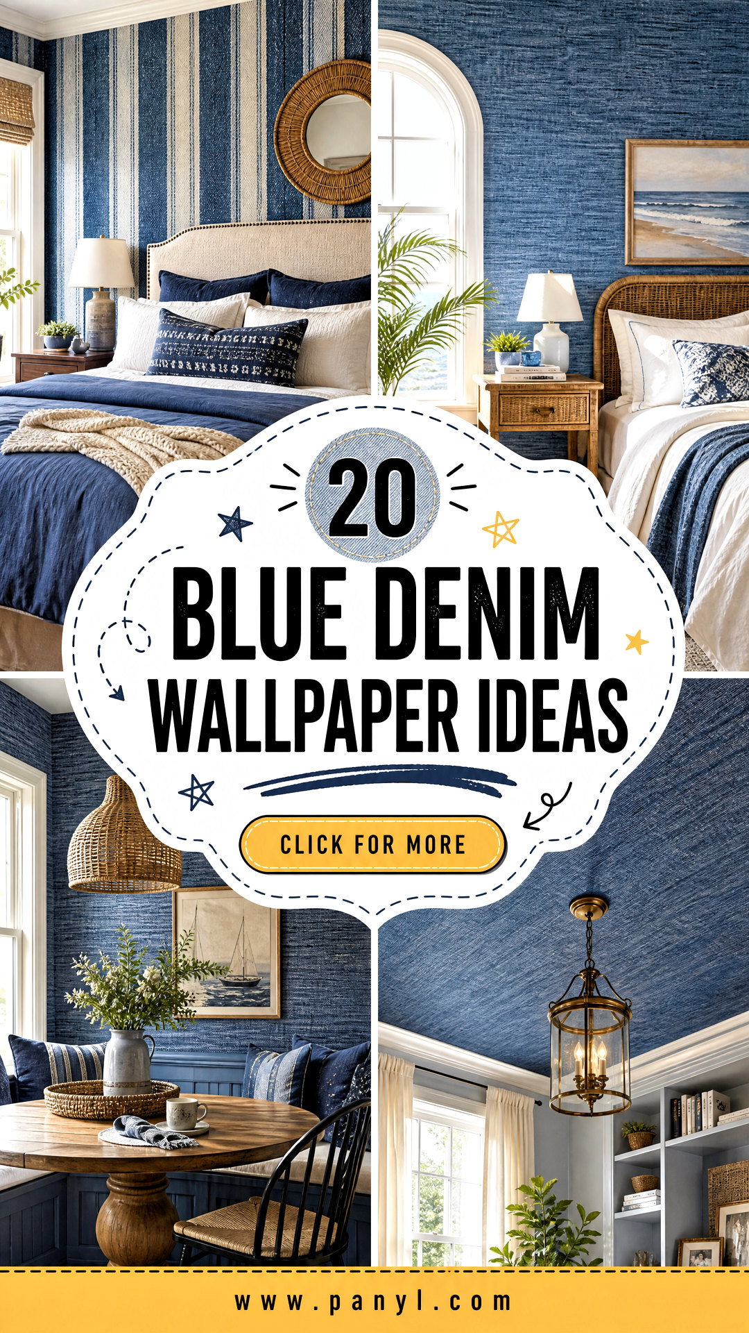 20 Blue Denim Wallpaper Ideas for a Cozy Textured Look - 20 Blue Denim Wallpaper Ideas for a Cozy, Textured Look