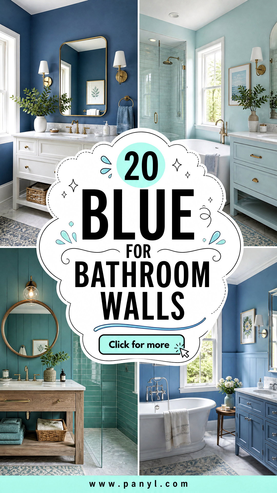 20 Blue For Bathroom Walls for a Fresh Spa-Like Retreat - 20 Blue For Bathroom Walls for a Fresh, Spa-Like Retreat