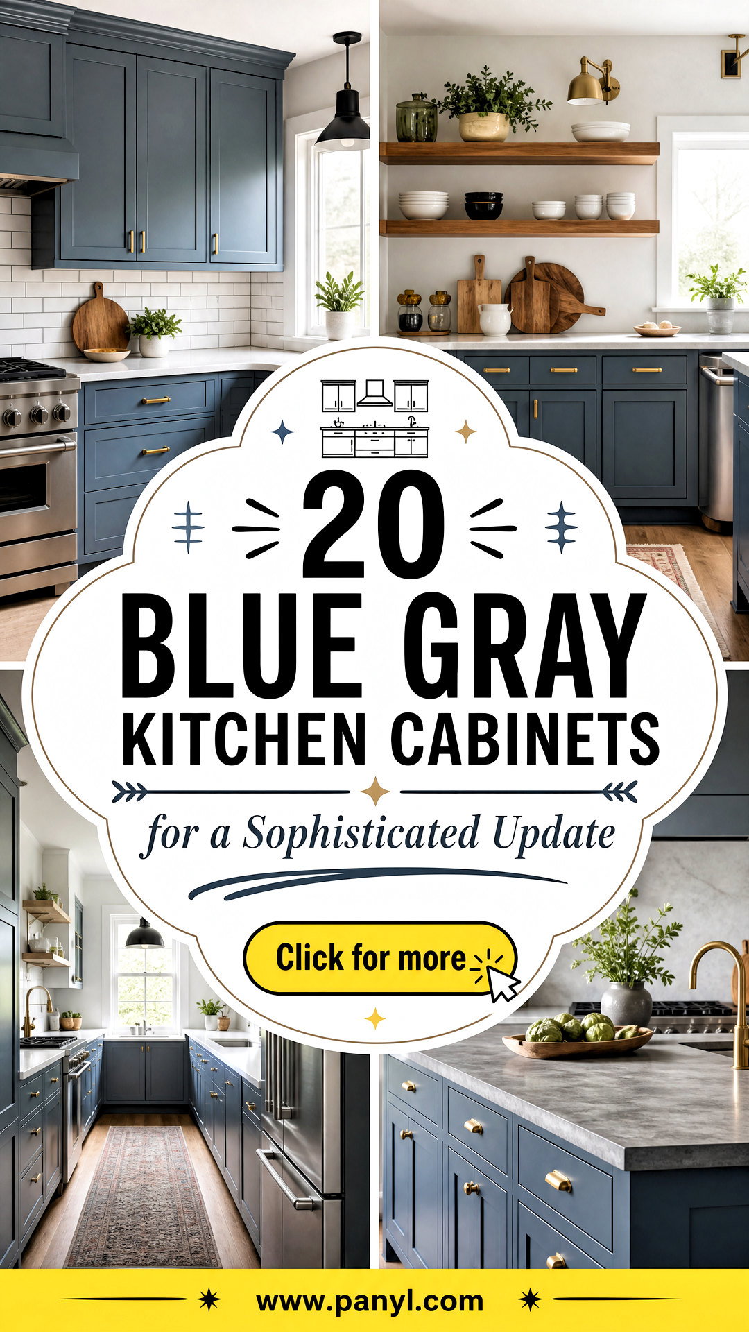 20 Blue Gray Kitchen Cabinets for a Sophisticated Update - 20 Blue Gray Kitchen Cabinets for a Sophisticated Update
