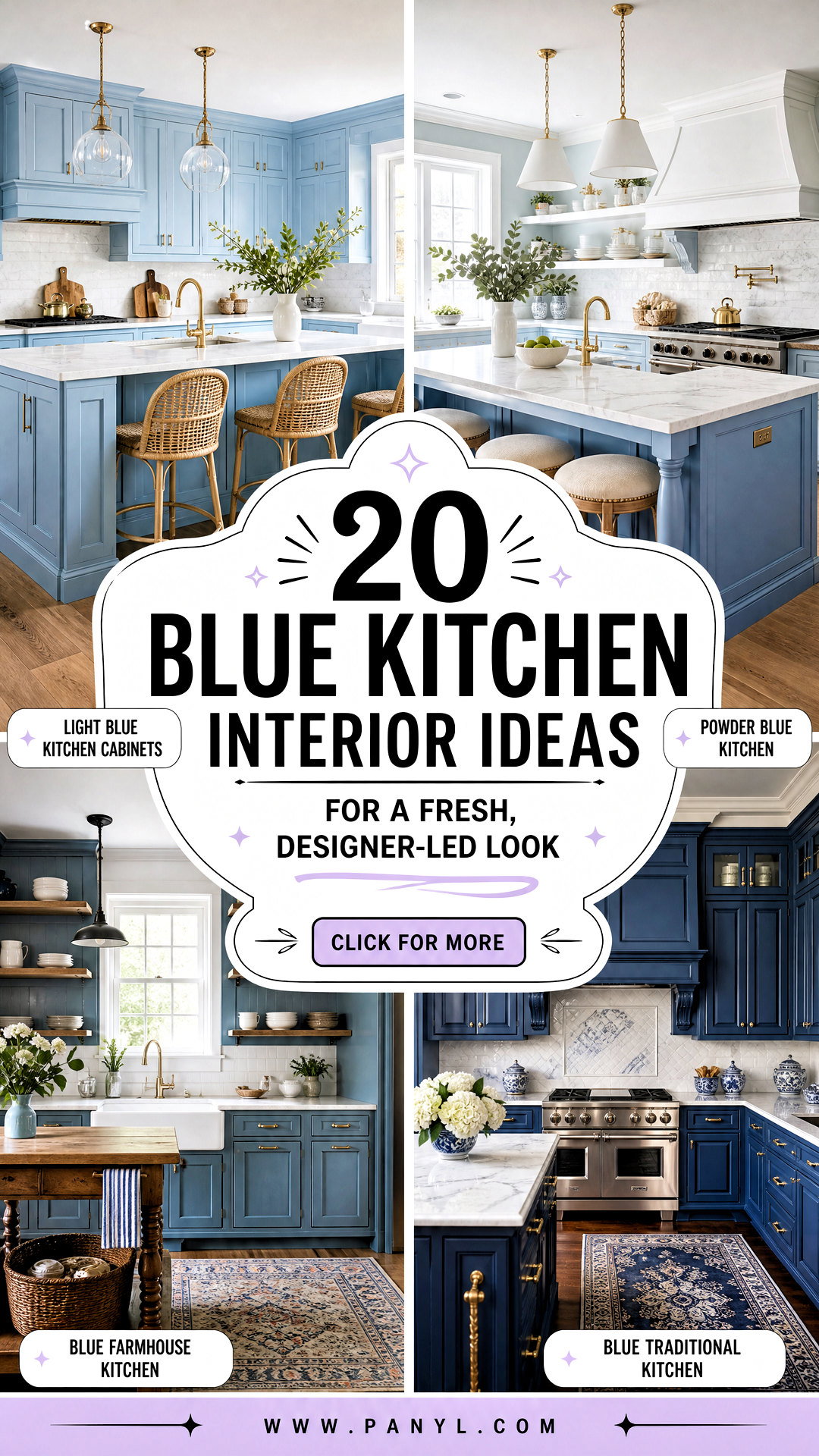 20 Blue Kitchen Interior Ideas for a Fresh Designer-Led Look - 20 Blue Kitchen Interior Ideas for a Fresh, Designer-Led Look