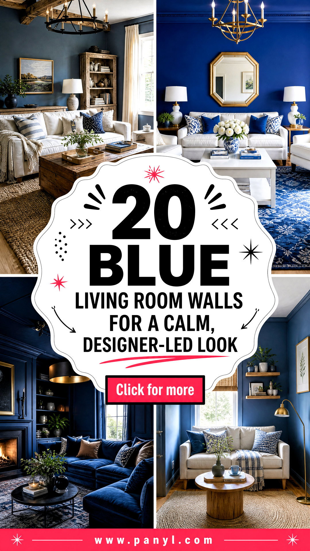 20 Blue Living Room Walls for a Calm Designer-Led Look - 20 Blue Living Room Walls for a Calm, Designer-Led Look