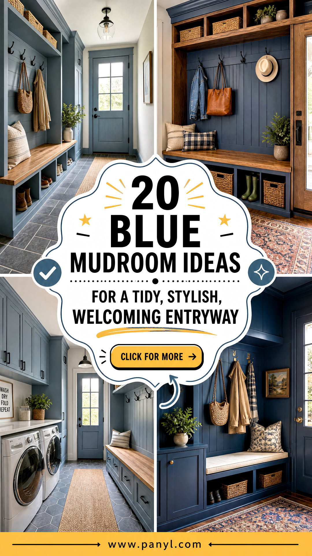 20 Blue Mudroom Ideas for a Tidy Stylish Welcoming Entryway - 20 Blue Mudroom Ideas for a Tidy, Stylish, Welcoming Entryway