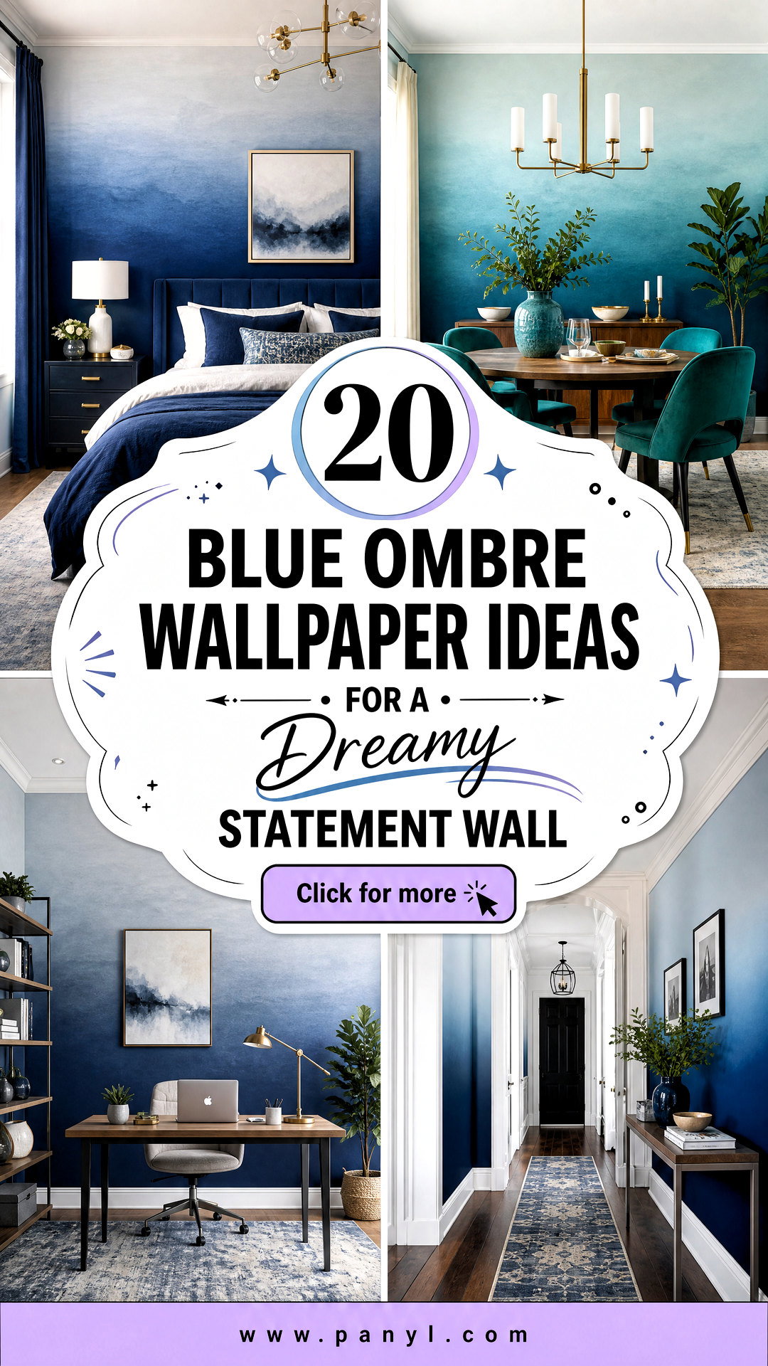 20 Blue Ombre Wallpaper Ideas for a Dreamy Statement Wall - 20 Blue Ombre Wallpaper Ideas for a Dreamy Statement Wall