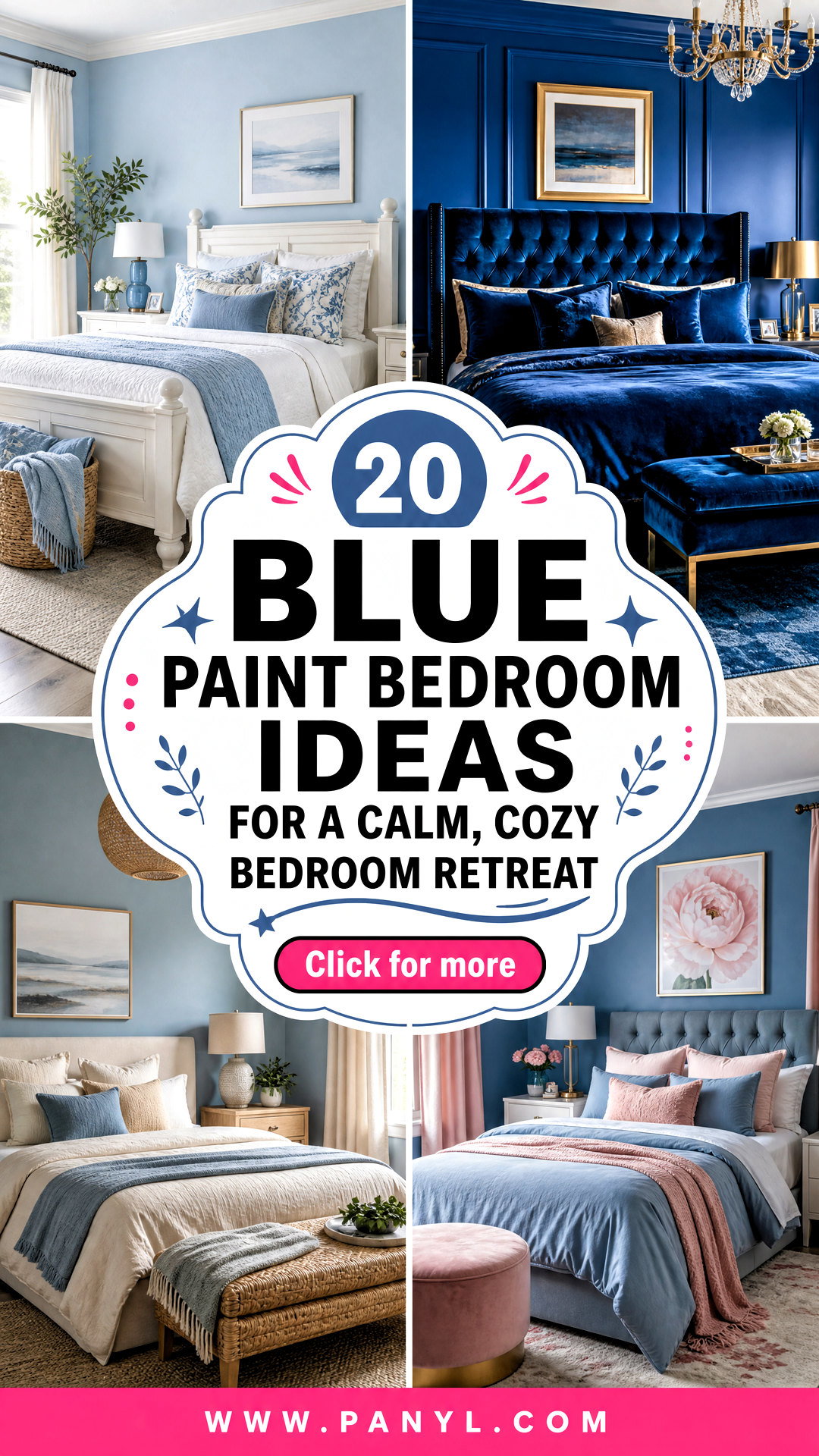 20 Blue Paint Bedroom Ideas for a Calm Cozy Bedroom Retreat - 20 Blue Paint Bedroom Ideas for a Calm, Cozy Bedroom Retreat