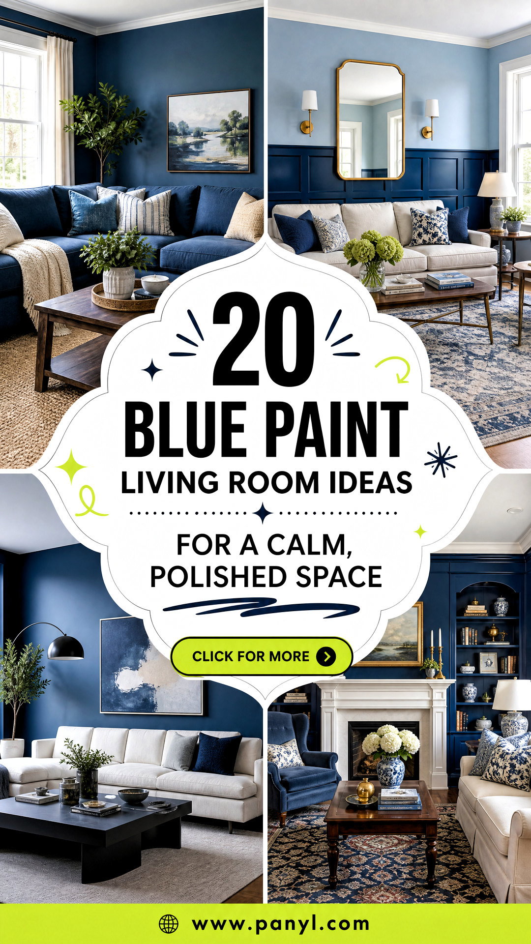 20 Blue Paint Living Room Ideas for a Calm Polished Space - 20 Blue Paint Living Room Ideas for a Calm, Polished Space