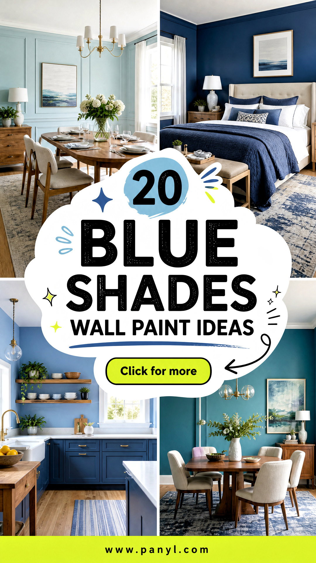 20 Blue Shades Wall Paint Ideas for Fresh Stylish Rooms - 20 Blue Shades Wall Paint Ideas for Fresh, Stylish Rooms