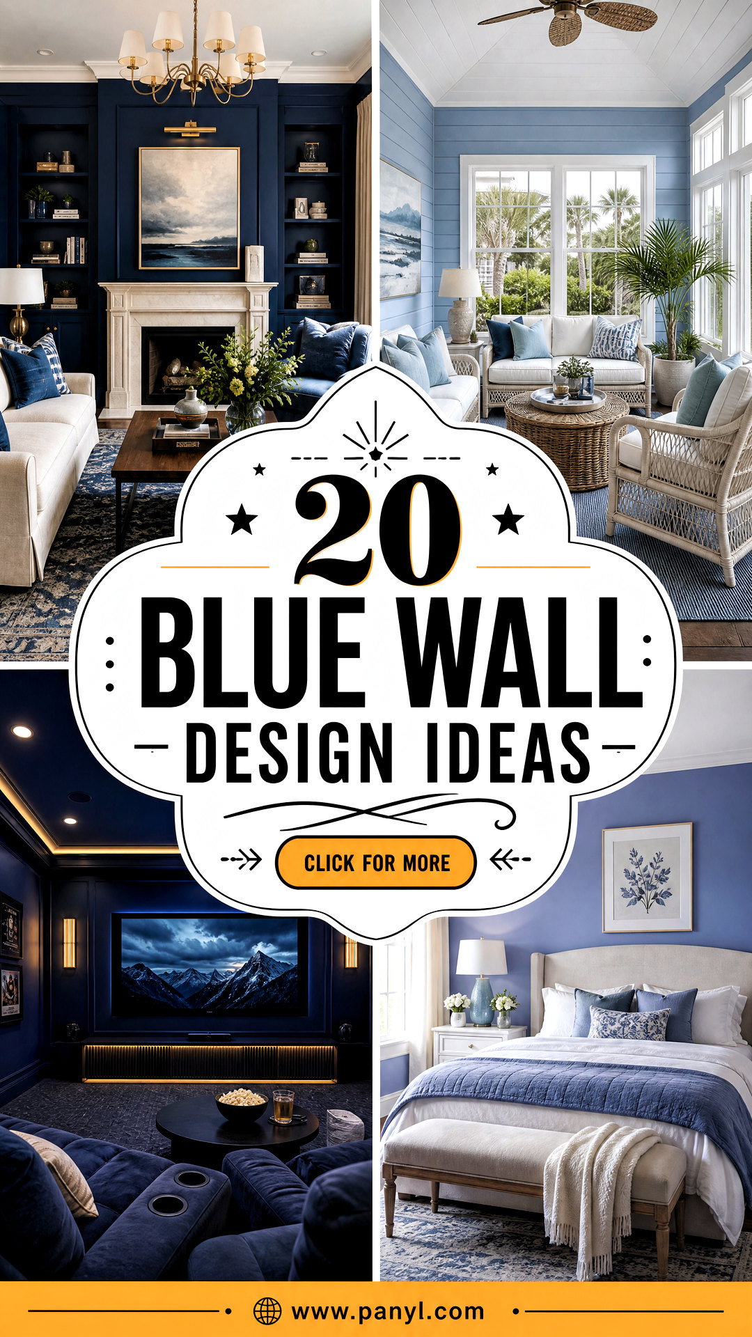 20 Blue Wall Design Ideas for a Bold Modern Home Update - 20 Blue Wall Design Ideas for a Bold, Modern Home Update
