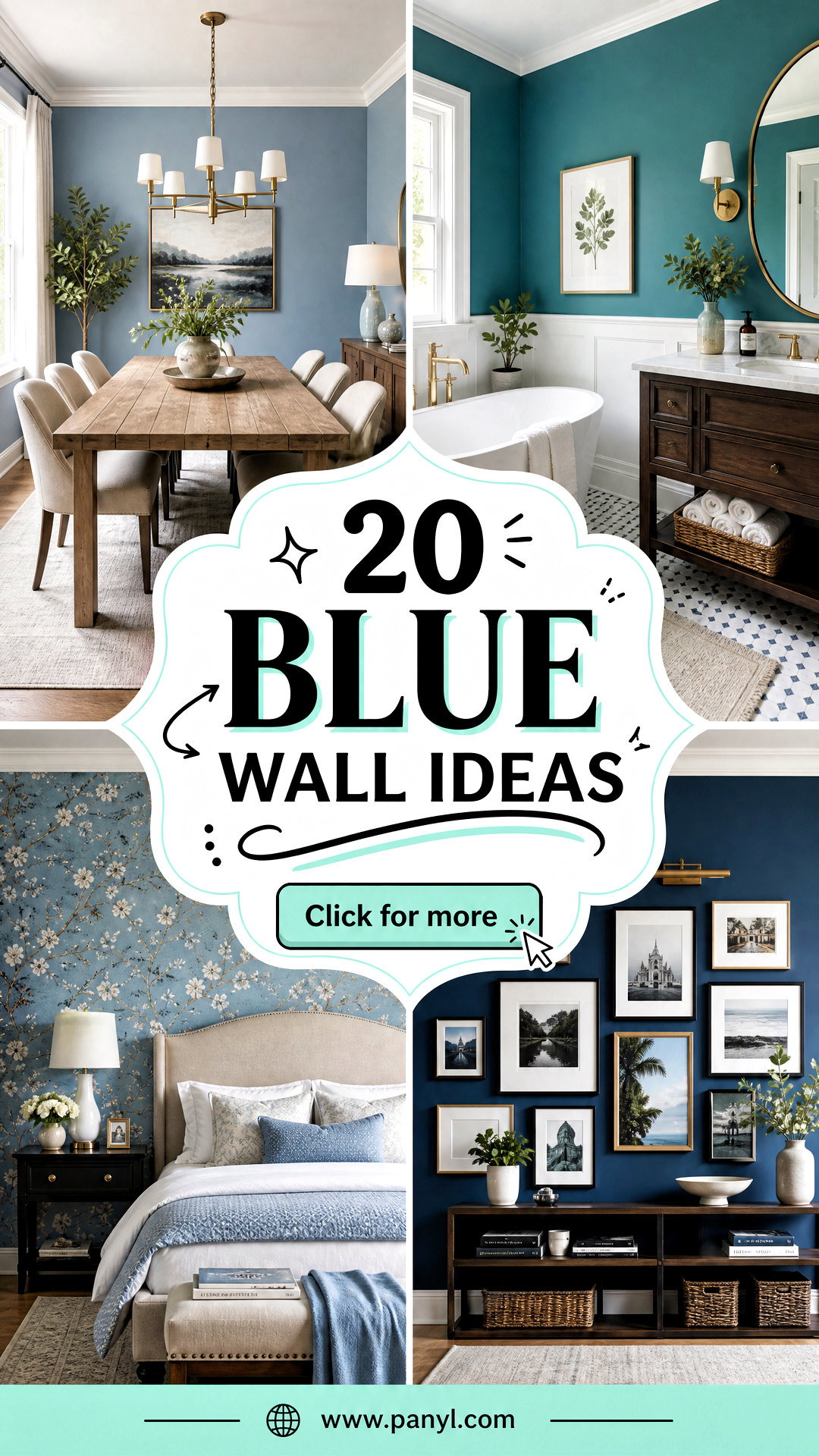 20 Blue Wall Ideas for a Relaxing and Stylish Home Makeover - 20 Blue Wall Ideas for a Relaxing and Stylish Home Makeover