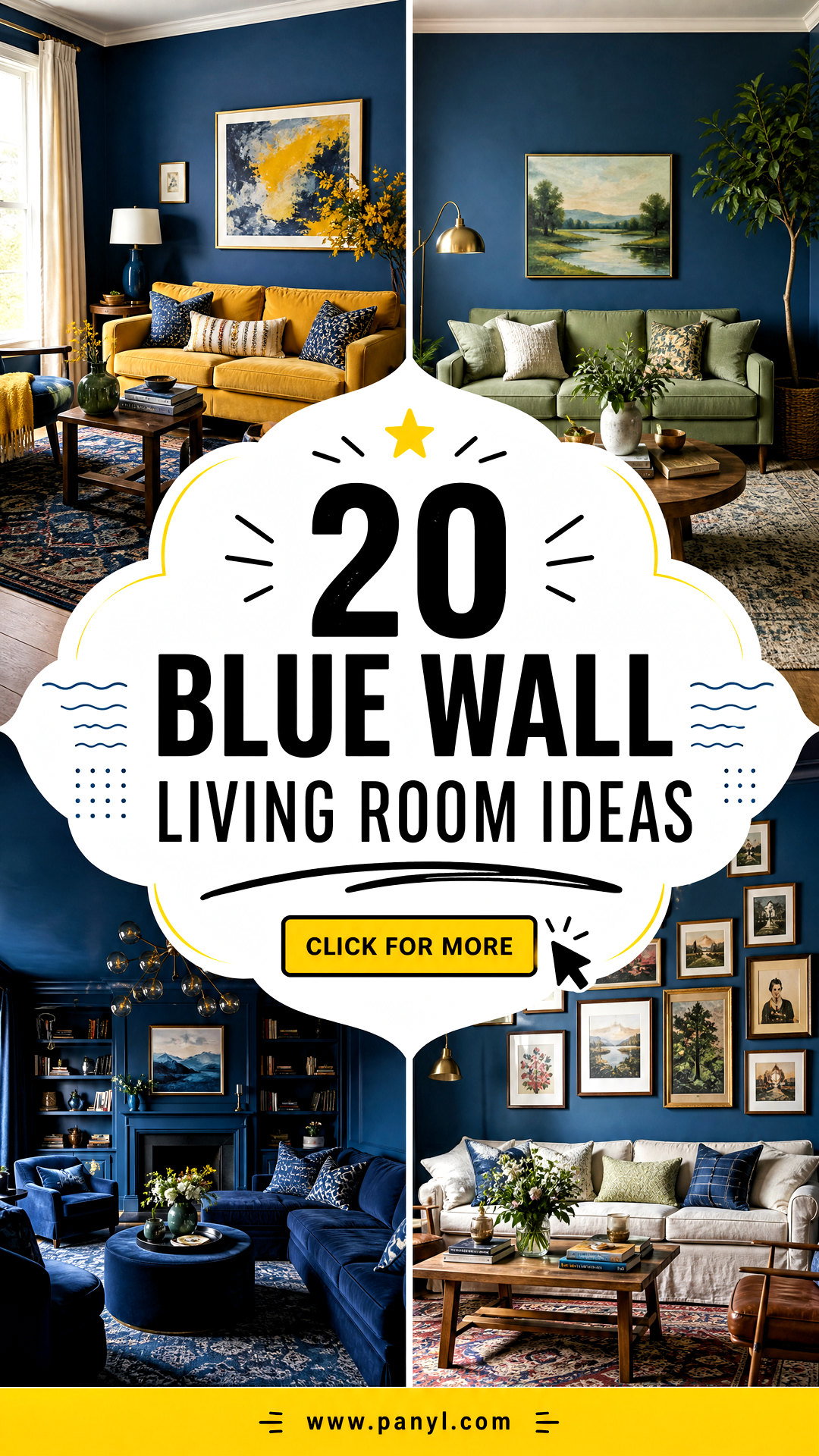 20 Blue Wall Living Room Ideas for a Calm Stylish Modern Home - 20 Blue Wall Living Room Ideas for a Calm, Stylish Modern Home