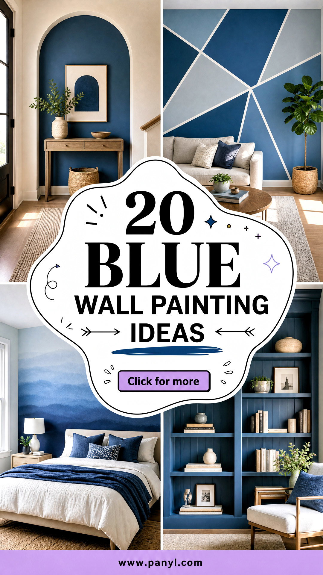 20 Blue Wall Painting Ideas for a Fresh Artistic Modern Home - 20 Blue Wall Painting Ideas for a Fresh, Artistic Modern Home