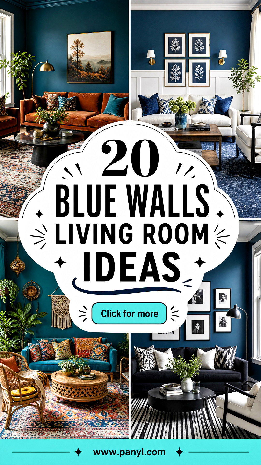 20 Blue Walls Living Room Ideas for a Calm Stylish Home - 20 Blue Walls Living Room Ideas for a Calm, Stylish Home