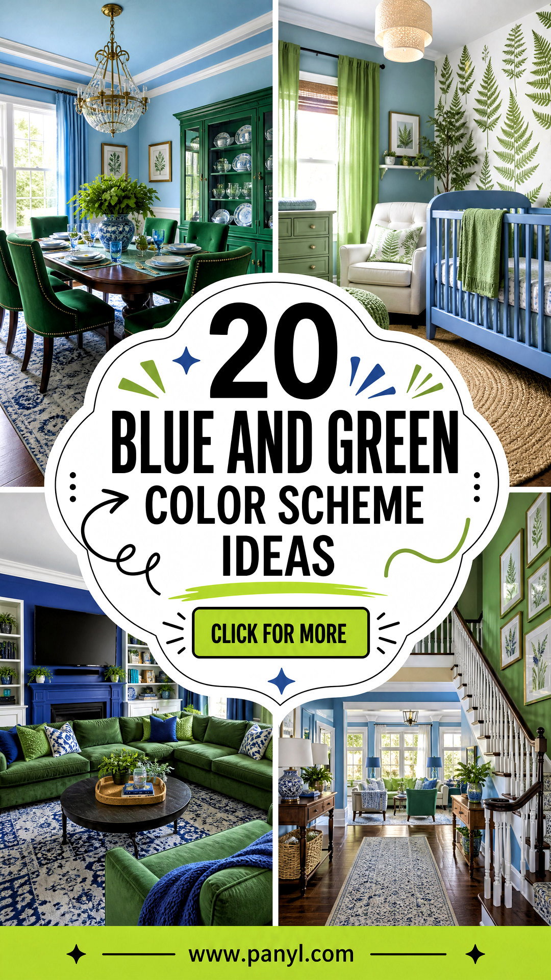 20 Blue and Green Color Scheme Ideas for a Fresh Balanced Home - 20 Blue and Green Color Scheme Ideas for a Fresh, Balanced Home