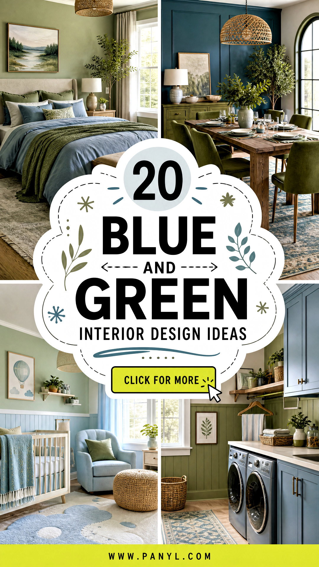 20 Blue and Green Interior Design Ideas for a Fresh Serene Home - 20 Blue and Green Interior Design Ideas for a Fresh, Serene Home