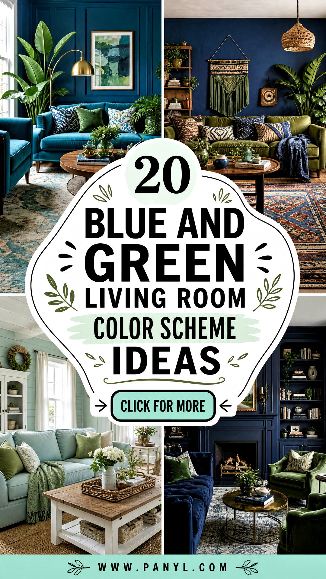 20 Blue and Green Living Room Color Scheme Ideas to Try Now - 20 Blue and Green Living Room Color Scheme Ideas to Try Now