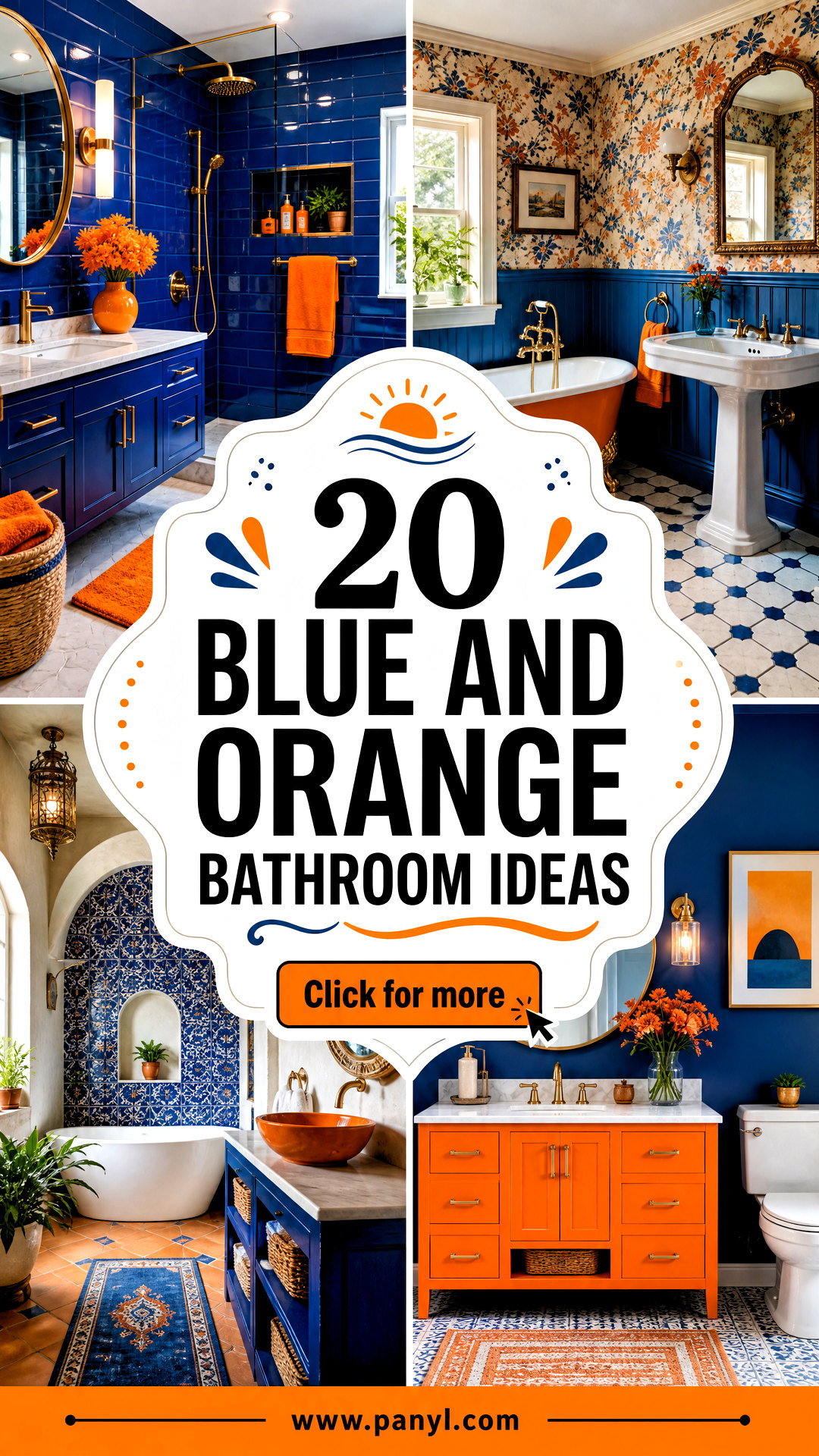 20 Blue and Orange Bathroom Ideas for a Vibrant Spa-Like Refresh - 20 Blue and Orange Bathroom Ideas for a Vibrant Spa-Like Refresh
