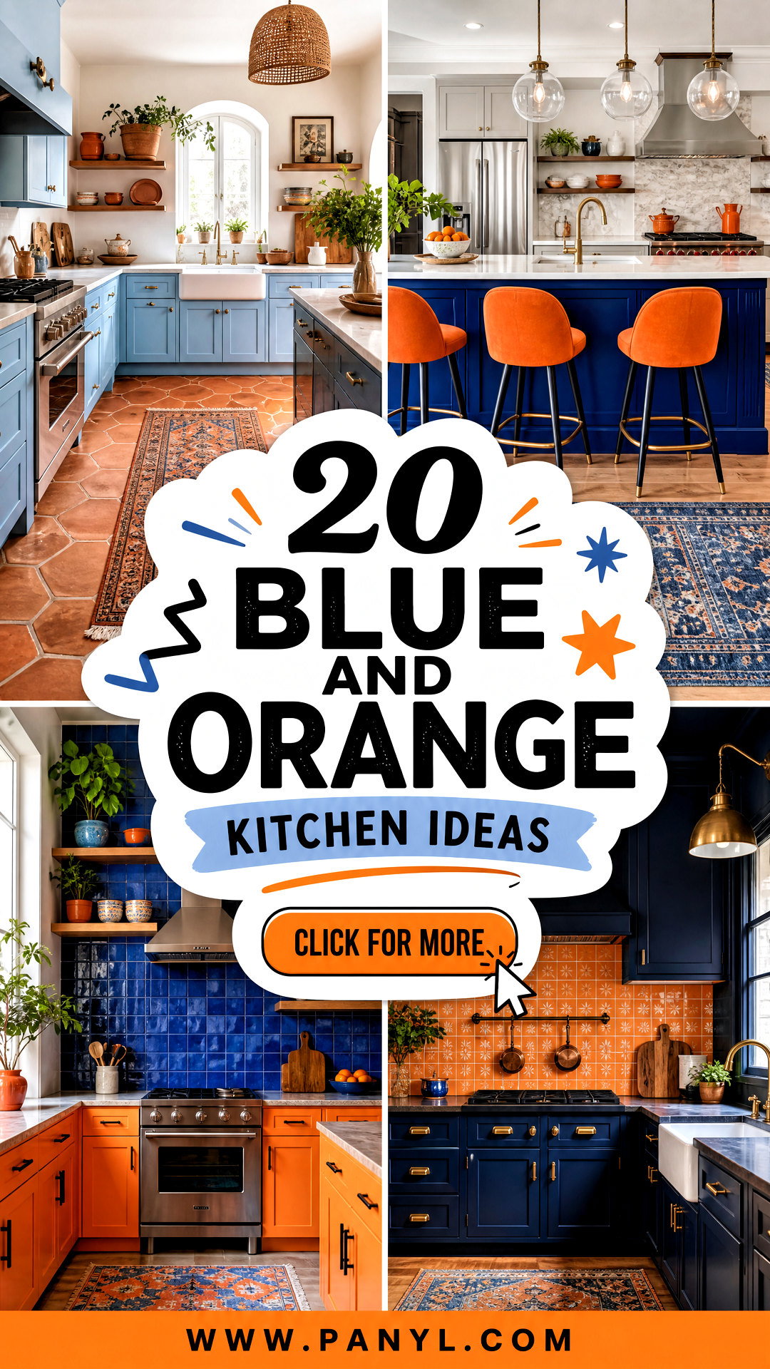 20 Blue and Orange Kitchen Ideas for a Bold Joyful Makeover - 20 Blue and Orange Kitchen Ideas for a Bold, Joyful Makeover