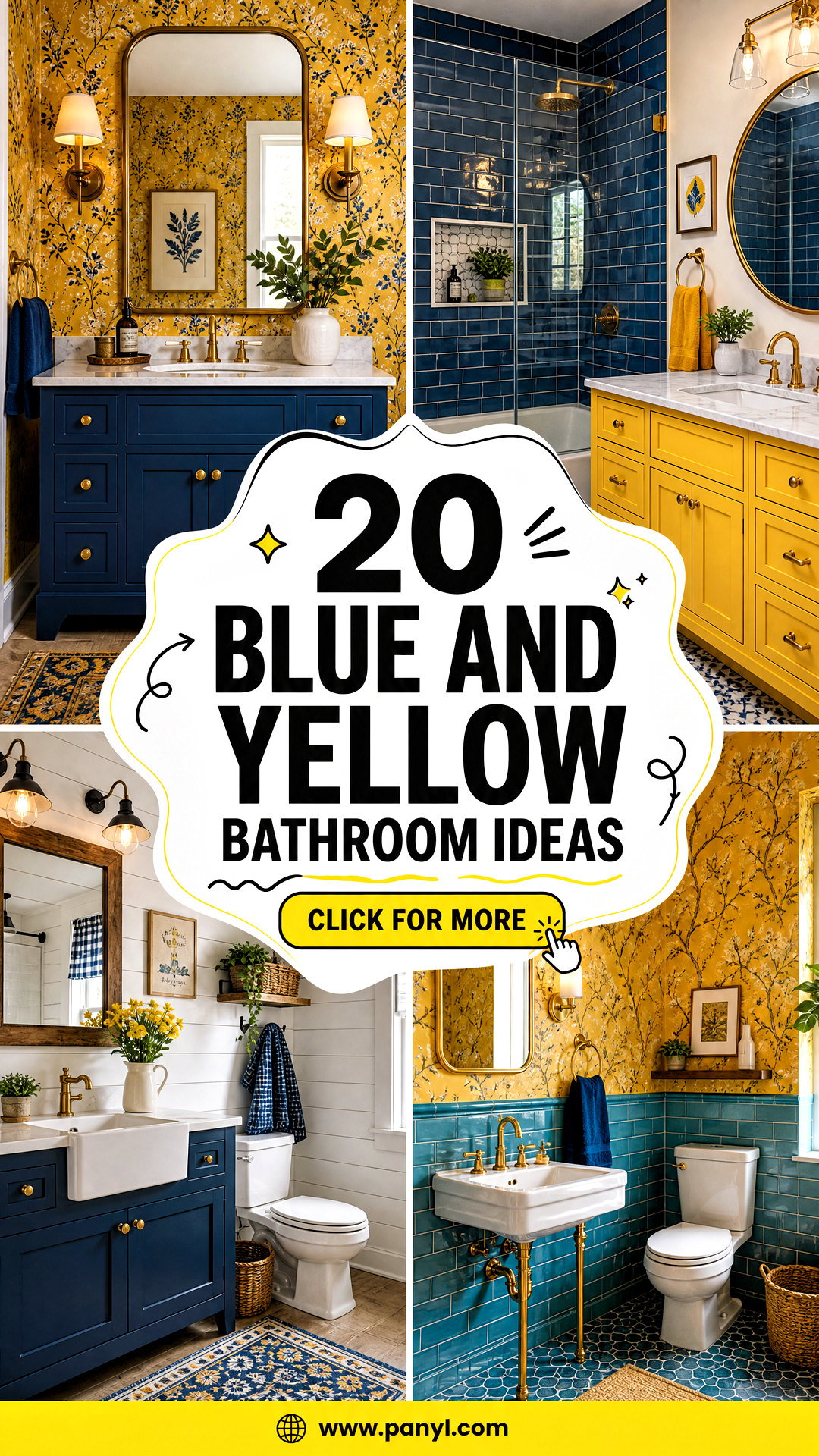 20 Blue and Yellow Bathroom Ideas for a Cheerful Refresh - 20 Blue and Yellow Bathroom Ideas for a Cheerful Refresh