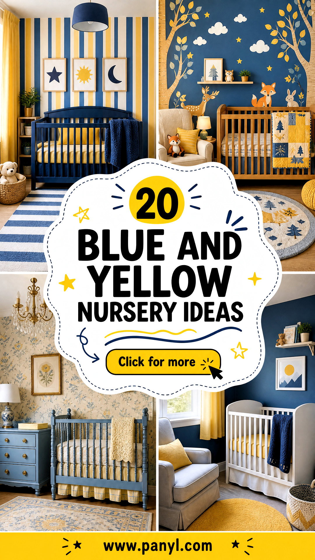 20 Blue and Yellow Nursery Ideas for a Cheerful Baby Room - 20 Blue and Yellow Nursery Ideas for a Cheerful Baby Room