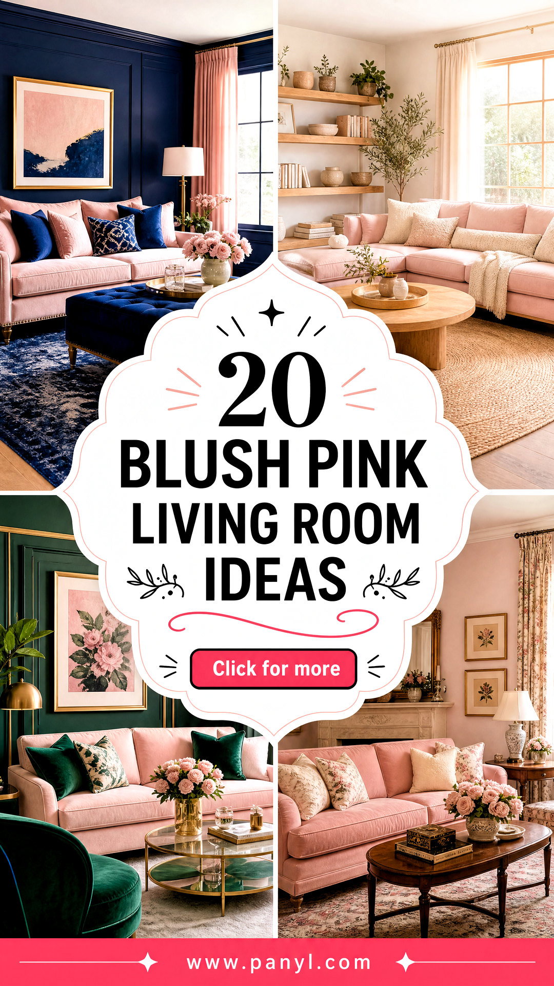 20 Blush Pink Living Room Ideas for a Cozy Chic Modern Home - 20 Blush Pink Living Room Ideas for a Cozy, Chic Modern Home