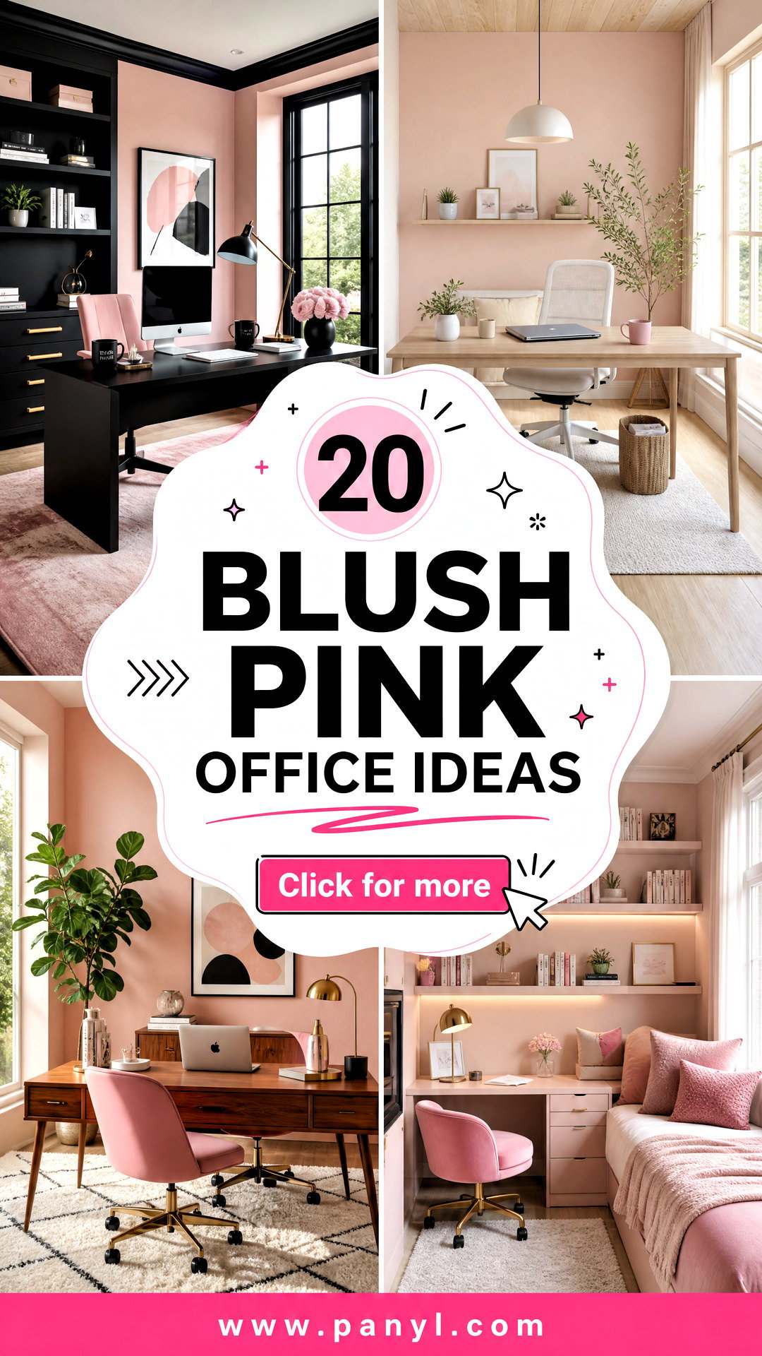 20 Blush Pink Office Ideas for a Chic Productive Space - 20 Blush Pink Office Ideas for a Chic, Productive Space