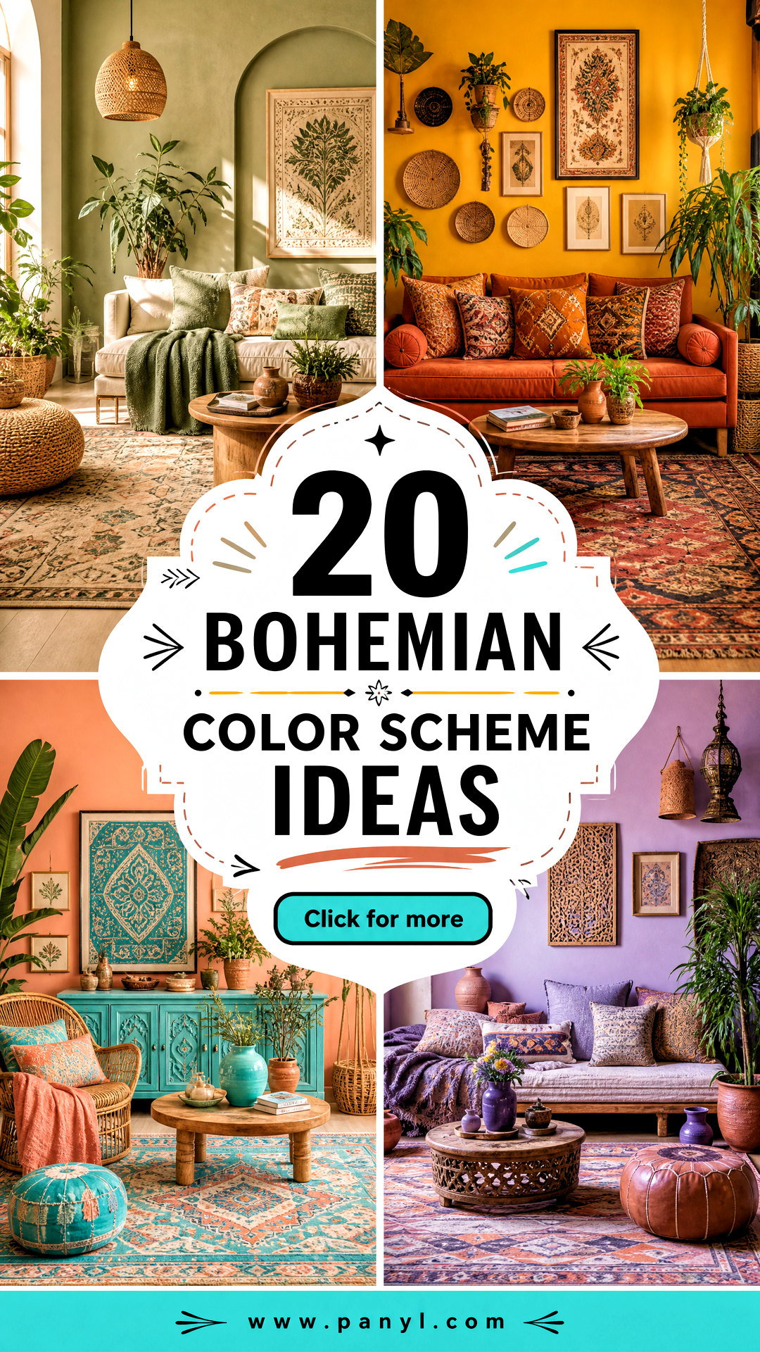 20 Bohemian Color Scheme Ideas for a Warm Eclectic Home - 20 Bohemian Color Scheme Ideas for a Warm, Eclectic Home