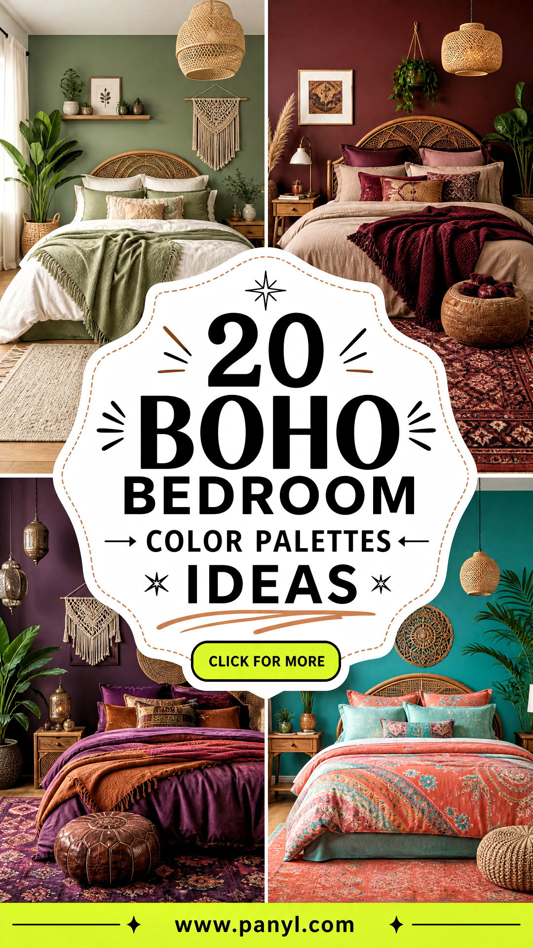 20 Boho Bedroom Color Palettes for a Dreamy Cozy Retreat - 20 Boho Bedroom Color Palettes for a Dreamy, Cozy Retreat