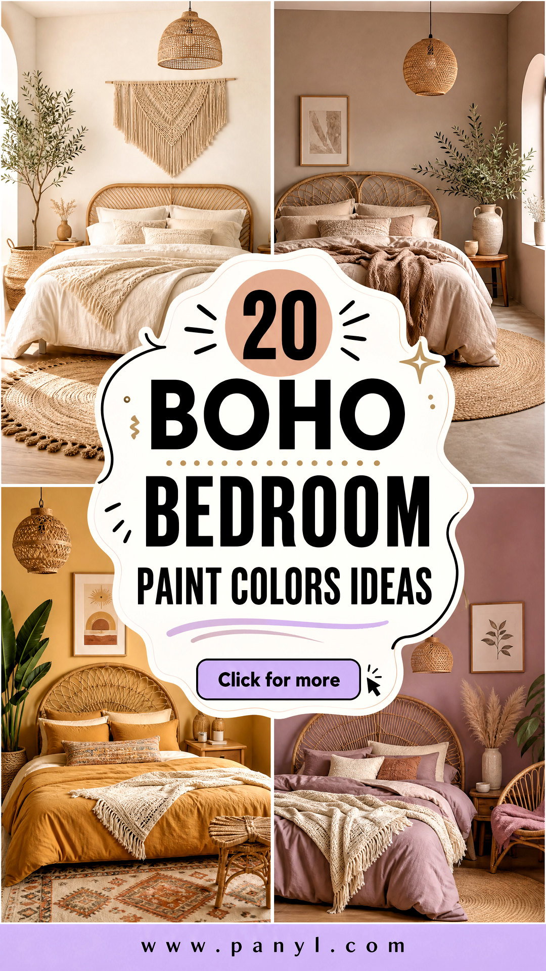 20 Boho Bedroom Paint Colors for a Calm Cozy Dreamy Retreat - 20 Boho Bedroom Paint Colors for a Calm, Cozy, Dreamy Retreat