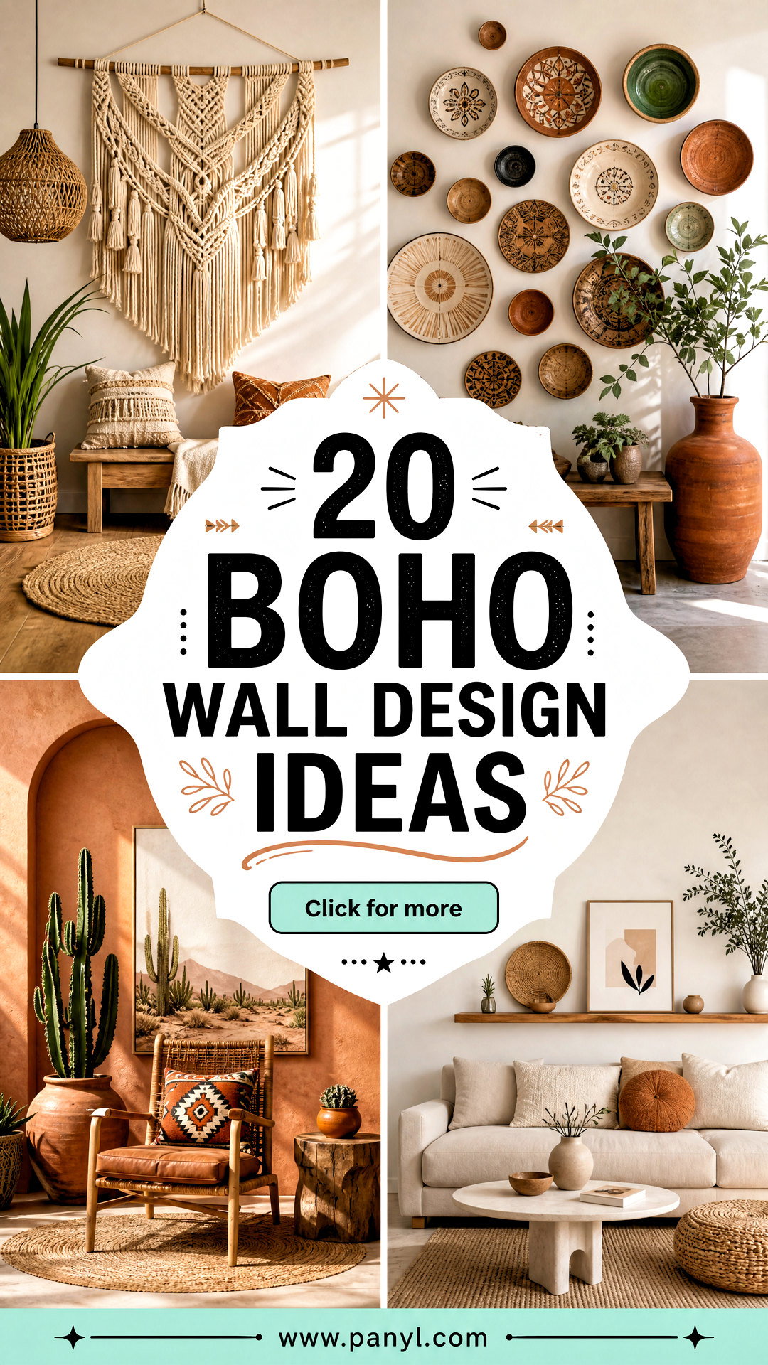 20 Boho Wall Design Ideas for Creative Cozy Modern Interiors - 20 Boho Wall Design Ideas for Creative, Cozy Modern Interiors