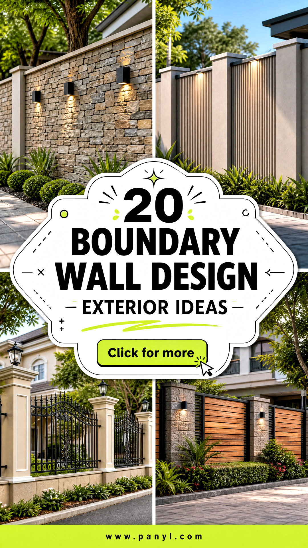 20 Boundary Wall Design Exterior Ideas for Modern Homes - 20 Boundary Wall Design Exterior Ideas for Modern Homes