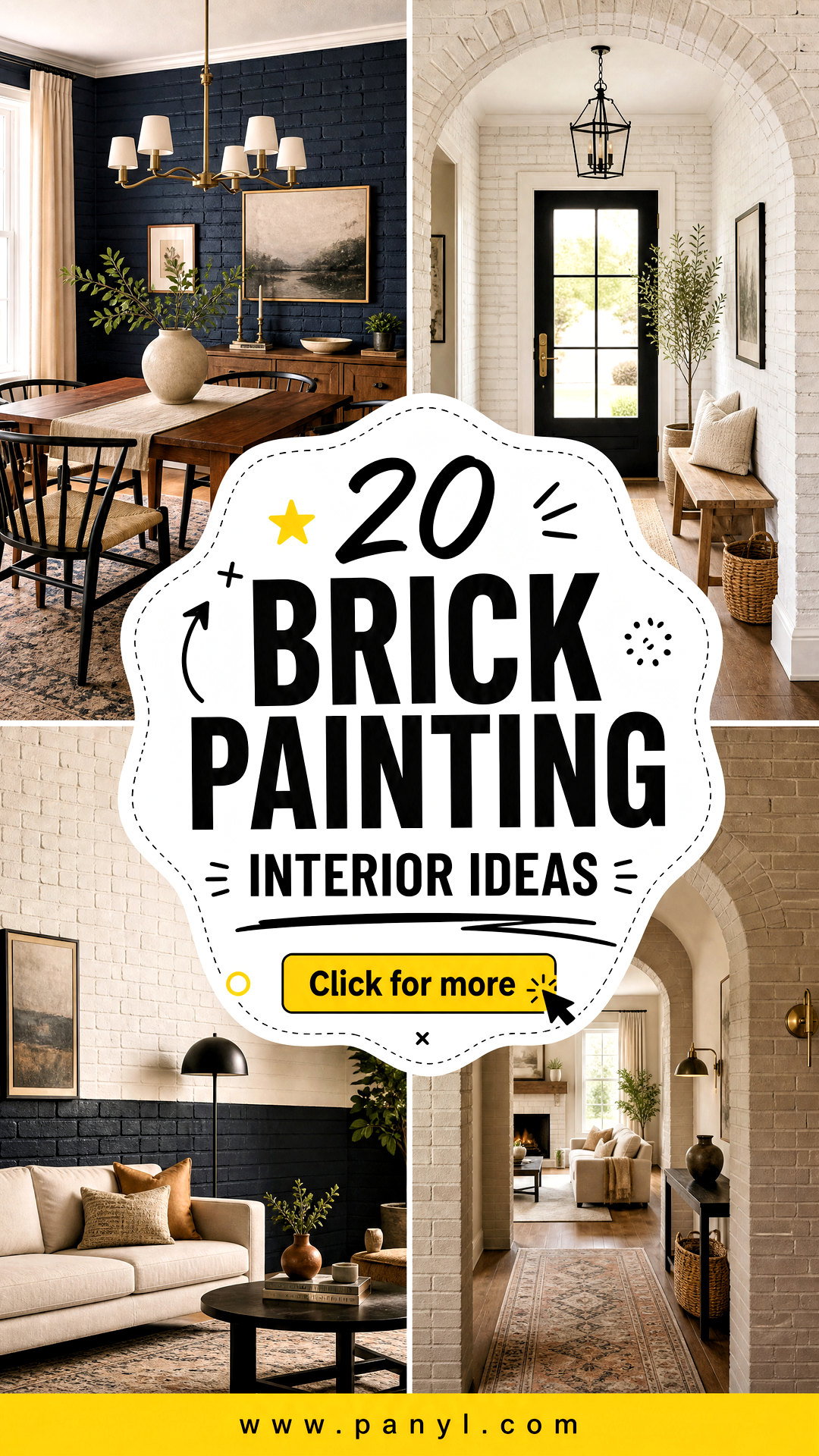 20 Brick Painting Interior Ideas for Warm Modern Spaces - 20 Brick Painting Interior Ideas for Warm, Modern Spaces