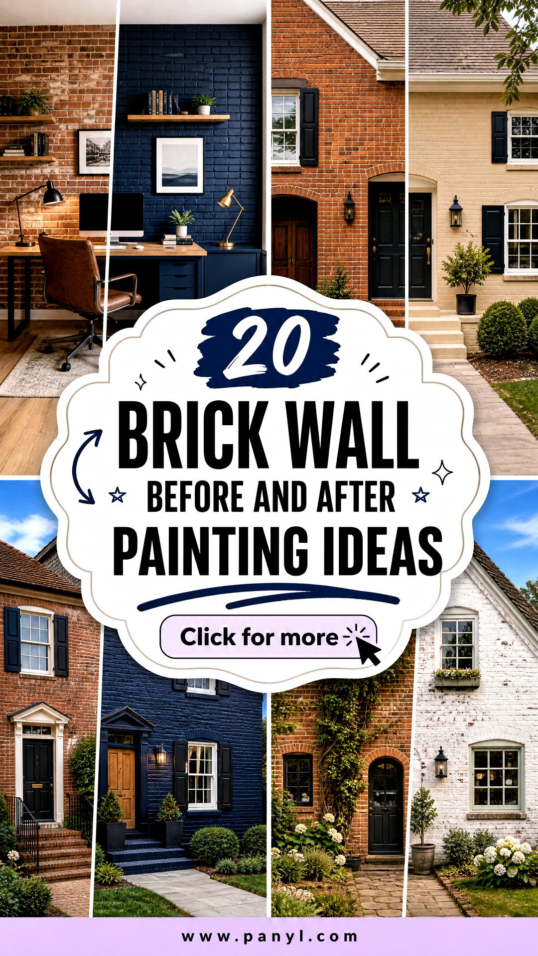 20 Brick Wall Before and After Painting Ideas That Inspire - 20 Brick Wall Before and After Painting Ideas That Inspire