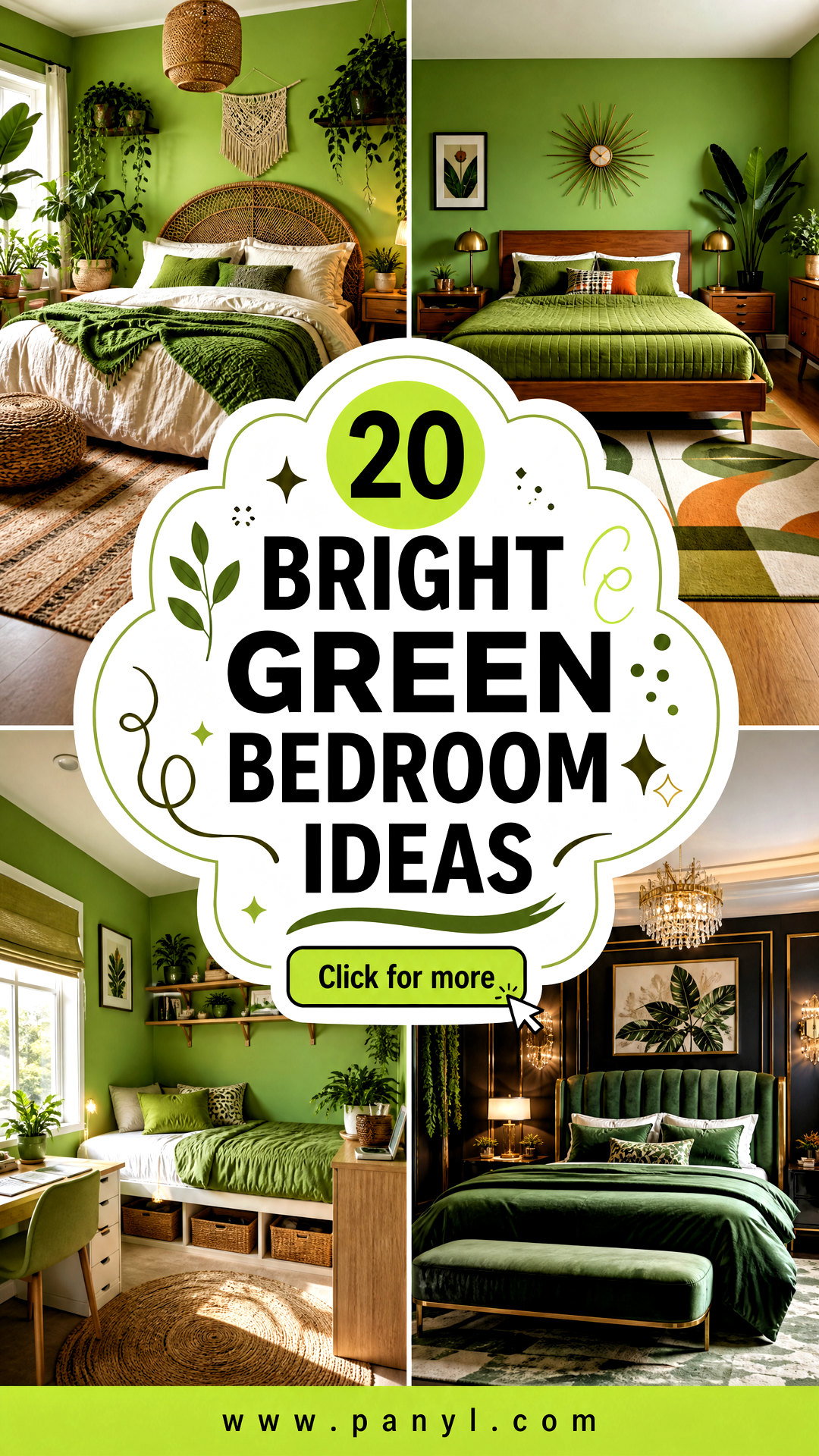 20 Bright Green Bedroom Ideas for a Fresh Cheerful Retreat - 20 Bright Green Bedroom Ideas for a Fresh, Cheerful Retreat
