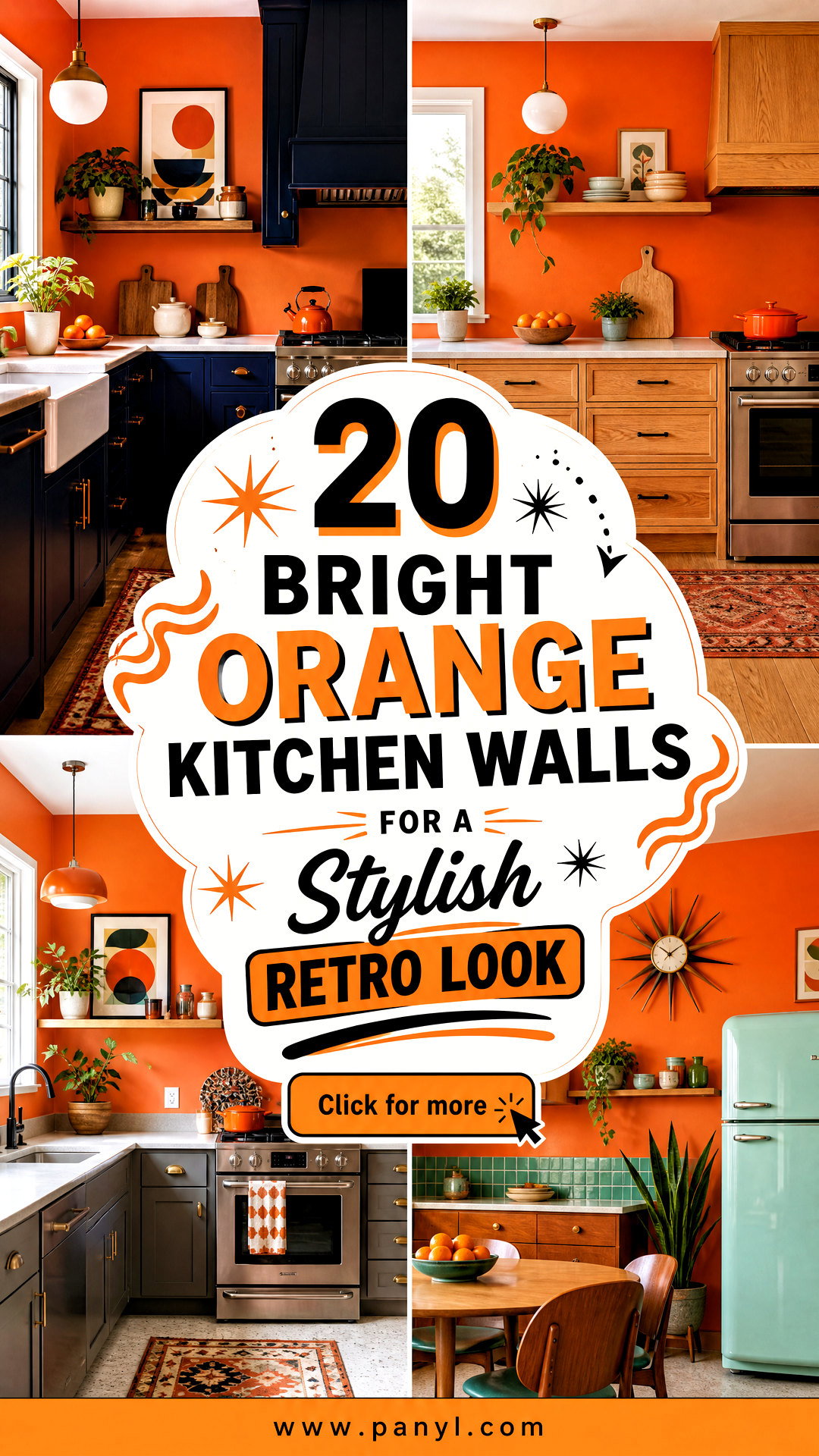 20 Bright Orange Kitchen Walls for a Stylish Retro Look - 20 Bright Orange Kitchen Walls for a Stylish Retro Look