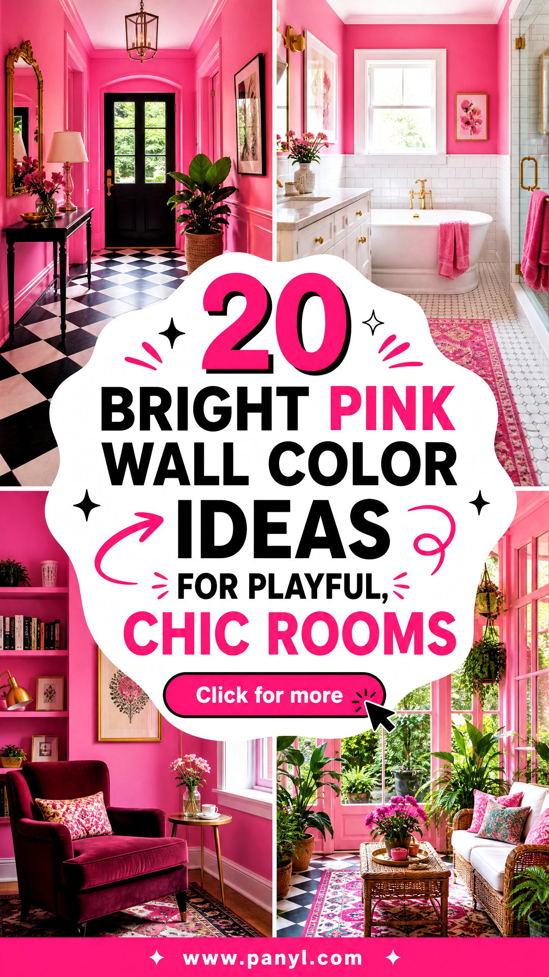 20 Bright Pink Wall Color Ideas for Playful Chic Rooms - 20 Bright Pink Wall Color Ideas for Playful, Chic Rooms