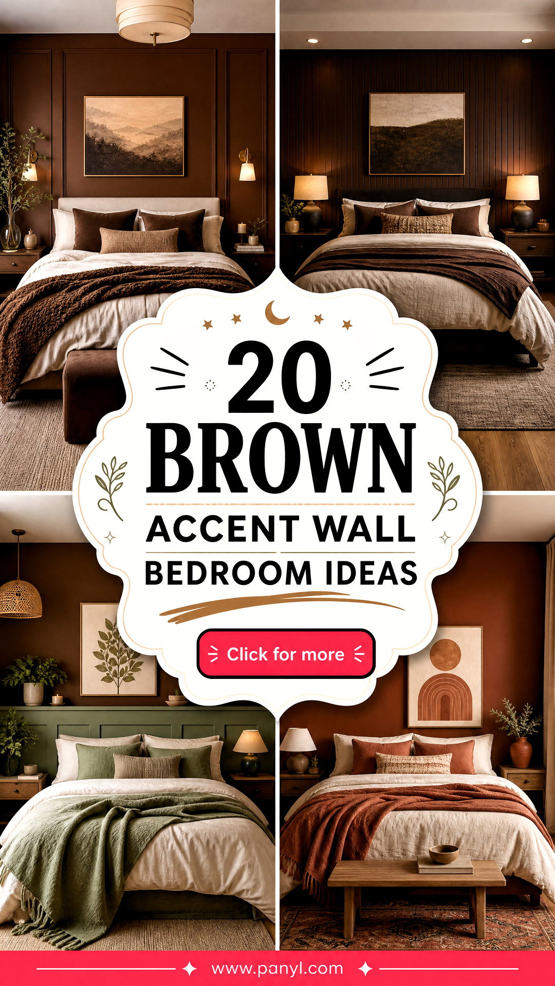 20 Brown Accent Wall Bedroom Ideas for a Cozy Retreat - 20 Brown Accent Wall Bedroom Ideas for a Cozy Retreat