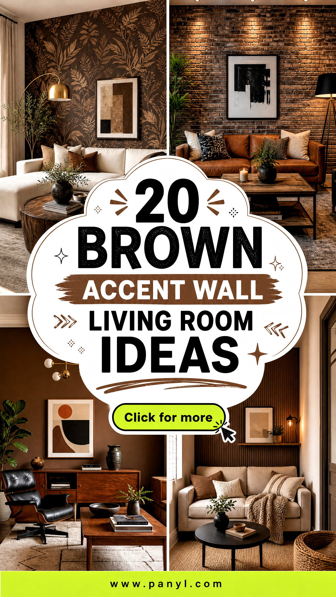 20 Brown Accent Wall Living Room Ideas for a Cozy Update - 20 Brown Accent Wall Living Room Ideas for a Cozy Update