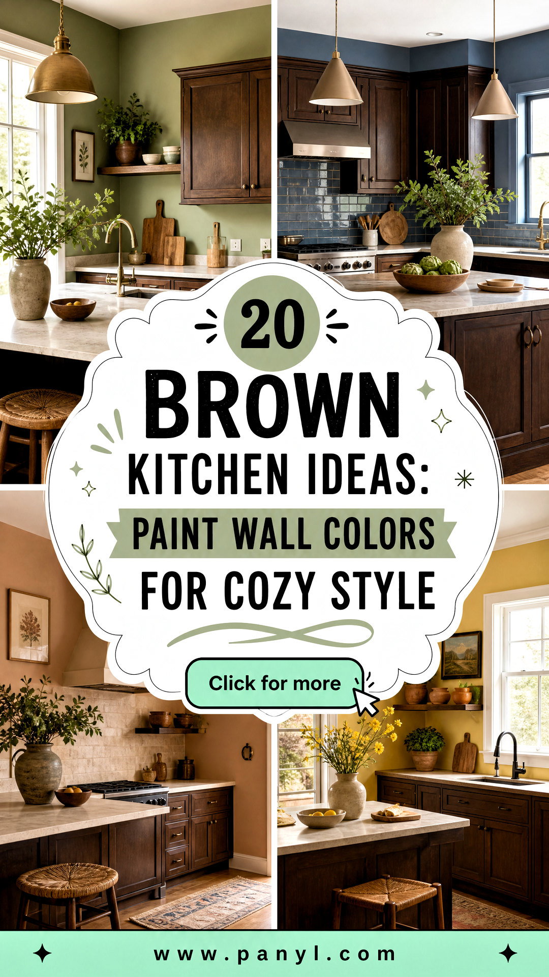 20 Brown Kitchen Ideas Paint Wall Colors for Cozy Style - 20 Brown Kitchen Ideas: Paint Wall Colors for Cozy Style