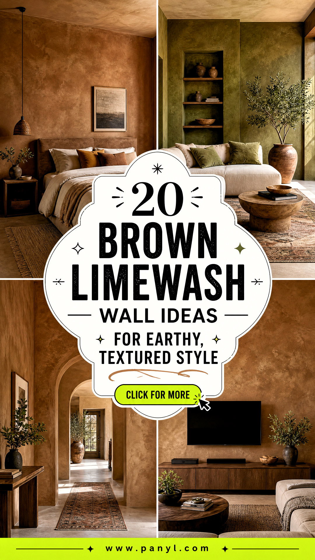 20 Brown Limewash Wall Ideas for Earthy Textured Style - 20 Brown Limewash Wall Ideas for Earthy, Textured Style