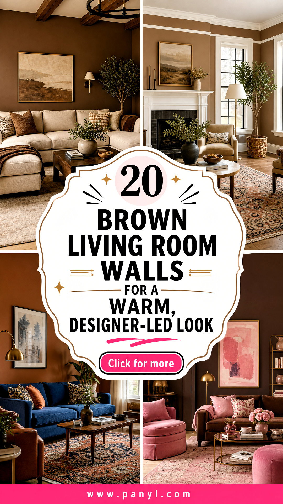 20 Brown Living Room Walls for a Warm Designer-Led Look - 20 Brown Living Room Walls for a Warm, Designer-Led Look