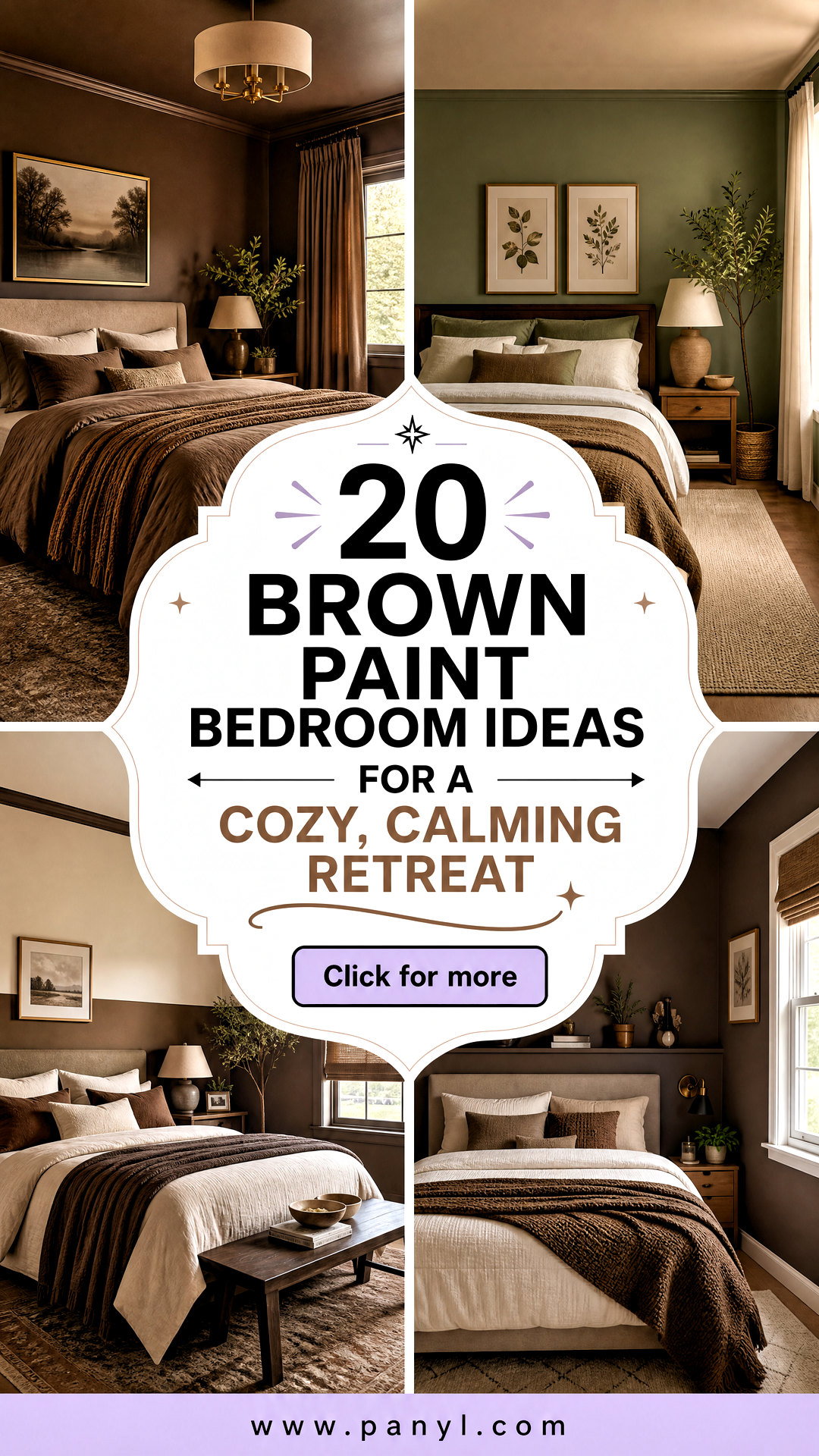 20 Brown Paint Bedroom Ideas for a Cozy Calming Retreat - 20 Brown Paint Bedroom Ideas for a Cozy, Calming Retreat