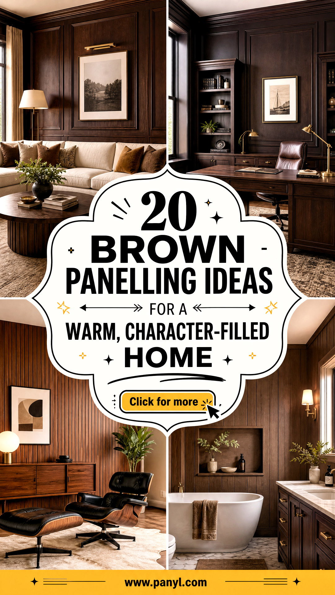 20 Brown Panelling Ideas for a Warm Character-Filled Home - 20 Brown Panelling Ideas for a Warm, Character-Filled Home