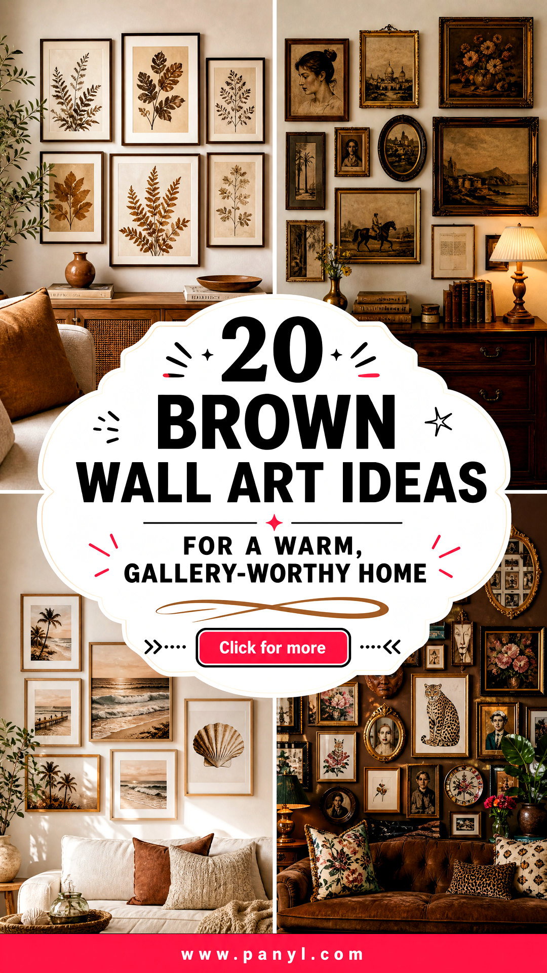 20 Brown Wall Art Ideas for a Warm Gallery-Worthy Home - 20 Brown Wall Art Ideas for a Warm, Gallery-Worthy Home