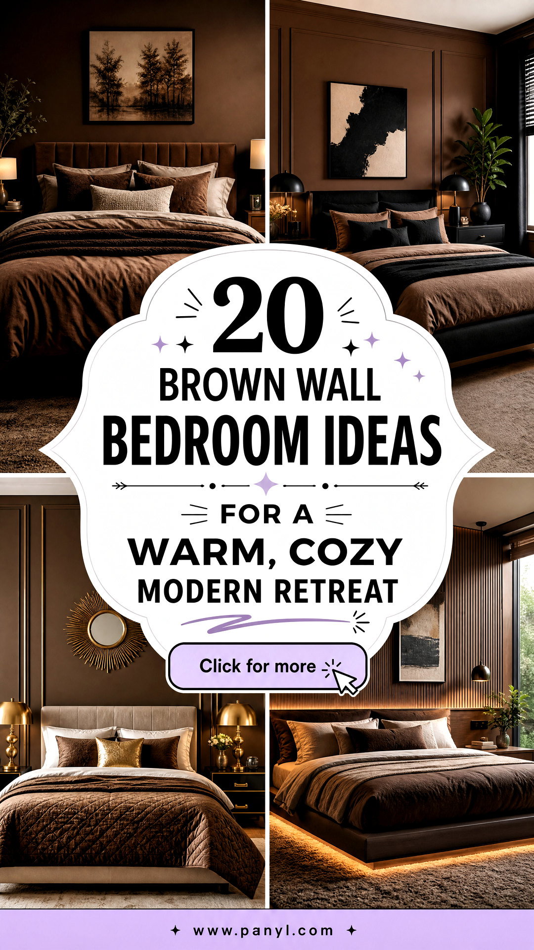 20 Brown Wall Bedroom Ideas for a Warm Cozy Modern Retreat - 20 Brown Wall Bedroom Ideas for a Warm, Cozy Modern Retreat