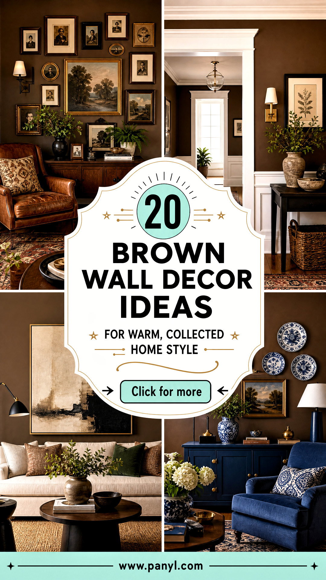 20 Brown Wall Decor Ideas for Warm Collected Home Style - 20 Brown Wall Decor Ideas for Warm, Collected Home Style