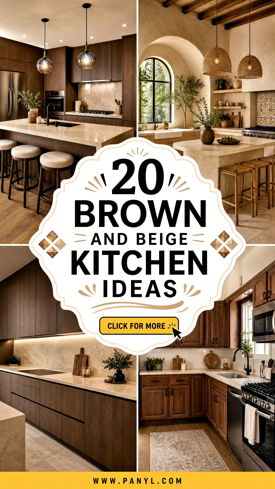 20 Brown and Beige Kitchen Ideas for Warm and Modern Homes - 20 Brown and Beige Kitchen Ideas for Warm and Modern Homes