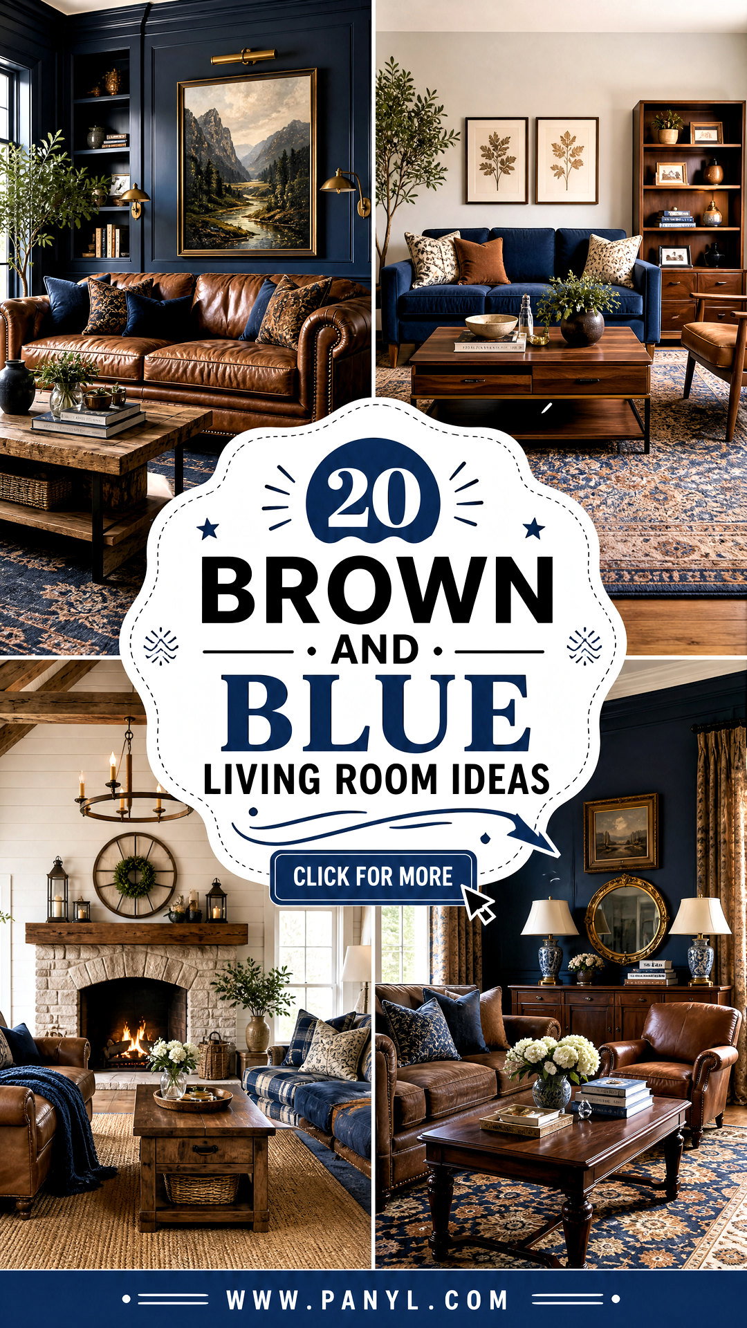 20 Brown and Blue Living Room Ideas for Cozy Timeless Style - 20 Brown and Blue Living Room Ideas for Cozy, Timeless Style