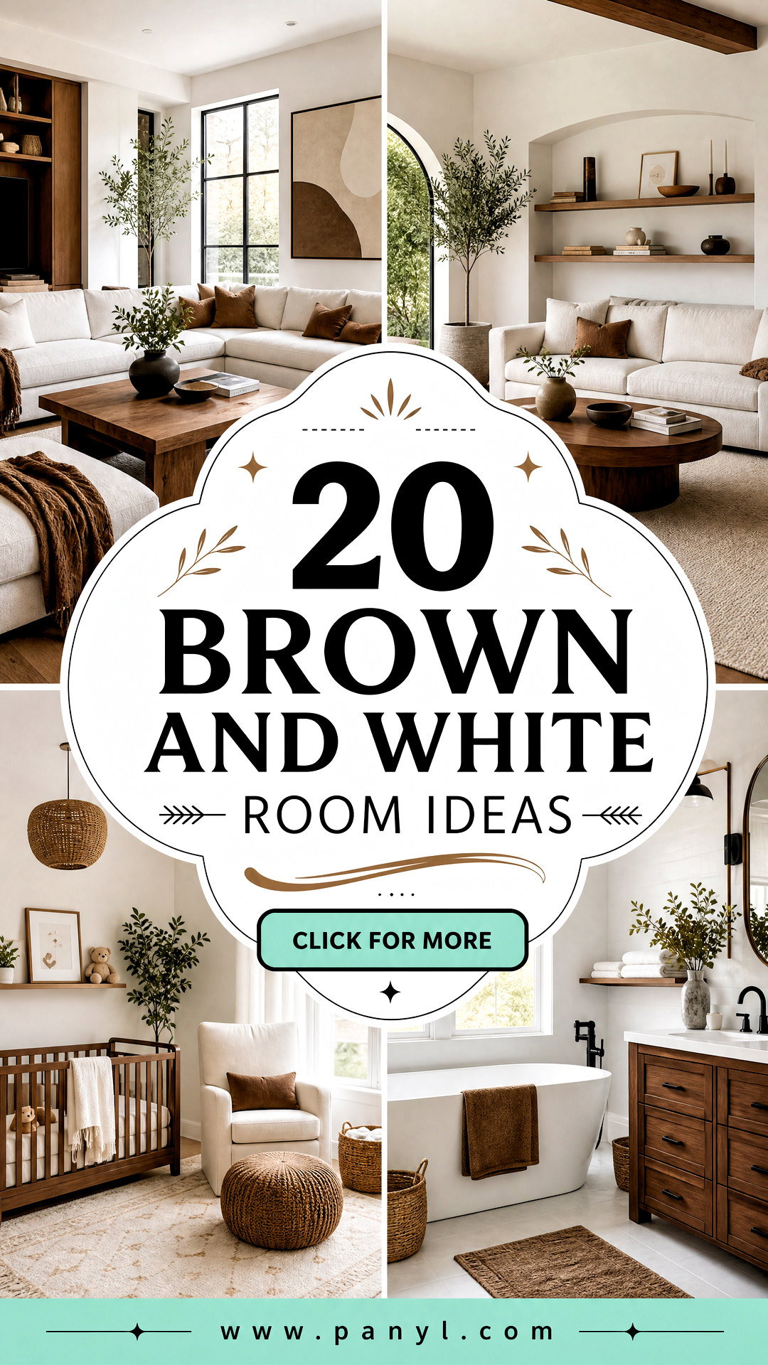 20 Brown and White Room Ideas for a Fresh Cozy Retreat - 20 Brown and White Room Ideas for a Fresh, Cozy Retreat